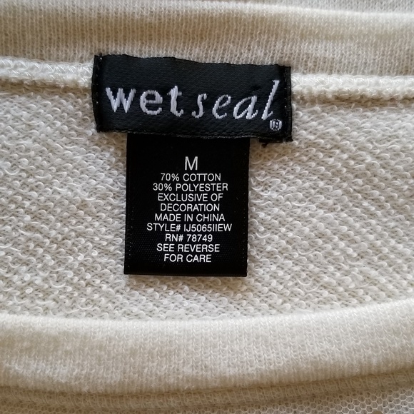 Wet Seal  Long Sleeves  Crop Top - Picture 6 of 7